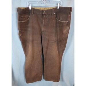 Duluth Trading Co Pants Mens 45X29.5 Flex Fire Hose Rust Denim Look 5 Pocket